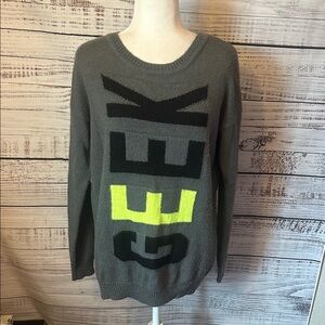 Forever 21 Gray 'Geek' Sweater size small